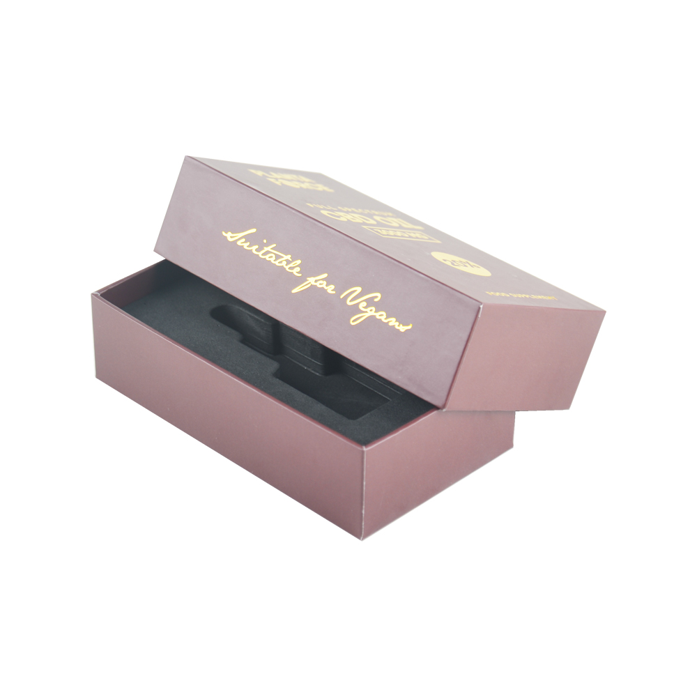  Großhandel Custom Luxus gedruckt CBD Ölverpackungsdeckel und Basis Geschenkbox mit EVA Halter und Gloden Logo  