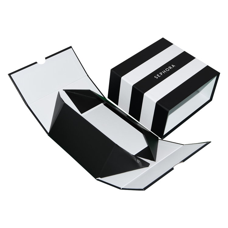  Caja de regalo de cajón deslizante de papel plegable impresa personalizada de alta calidad para embalaje de Sephora con cinta de seda  