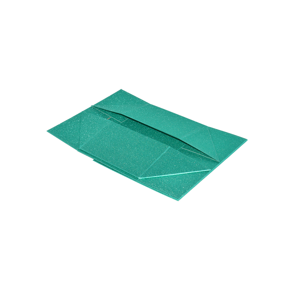  Boîte-cadeau pliable rigide à paillettes scintillantes avec fermeture magnétique pour emballage d'extension de cheveux de luxe  