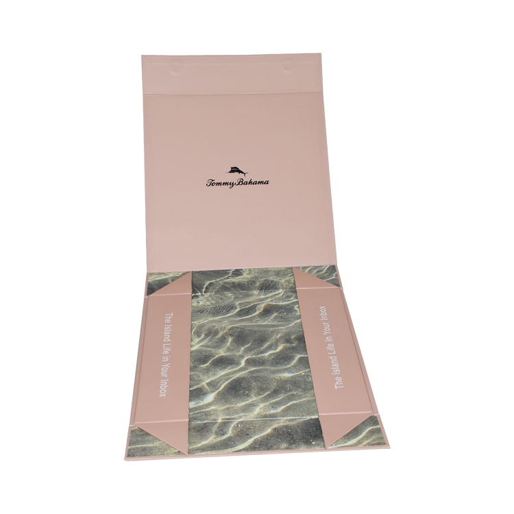 Custom Logo Pink Color Printed Foldable Magnetic Closure Gift Box Garment Swimwear Women Bikini Gift Boxes  