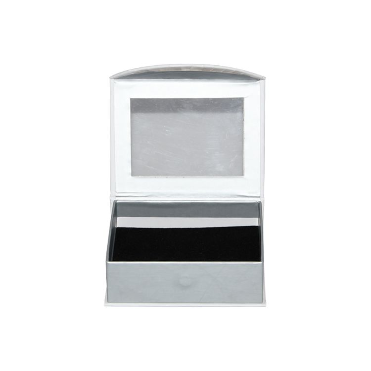  Boîte-cadeau de fermeture magnétique de conception personnalisée de luxe en gros avec couvercle à rabat à fermeture magnétique à fenêtre transparente  