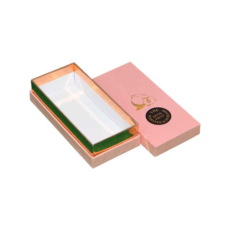 Популярная подарочная коробка с розовой крышкой, жесткая подарочная коробка с откидной крышкой и узорами для тиснения золотой фольгой