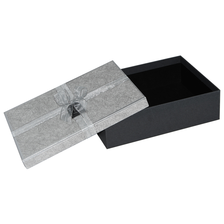  Hot Sales Popular Wedding Accessories and Giftware Custom Rigid Setup Lift Off Lid Gift Boxes with Bowknot  