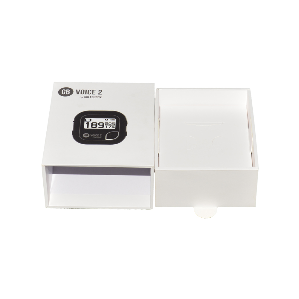  صندوق درج منزلق من الورق المقوى المخصص لتغليف الساعات الذكية مع نمط بقعة UV وحامل ورق  