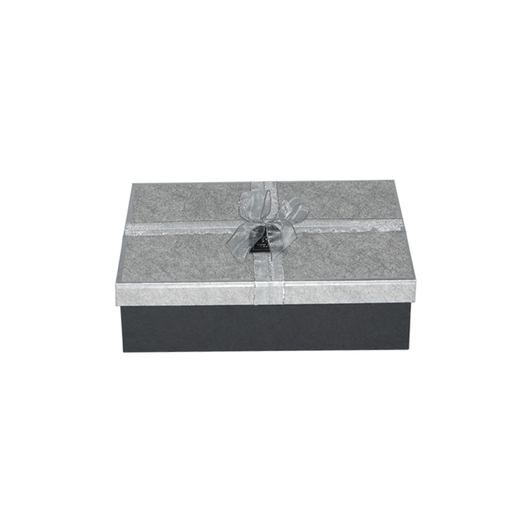 Accesorios y obsequios populares para bodas Configuración rígida personalizada Cajas de regalo con tapa abatible con lazo