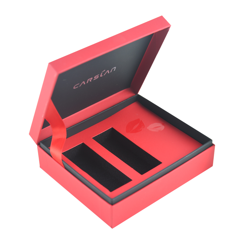  ベルベットフォームホルダー付き化粧品美容パンパーハンパー用の印刷された豪華なリジッドギフトボックスパッケージ  