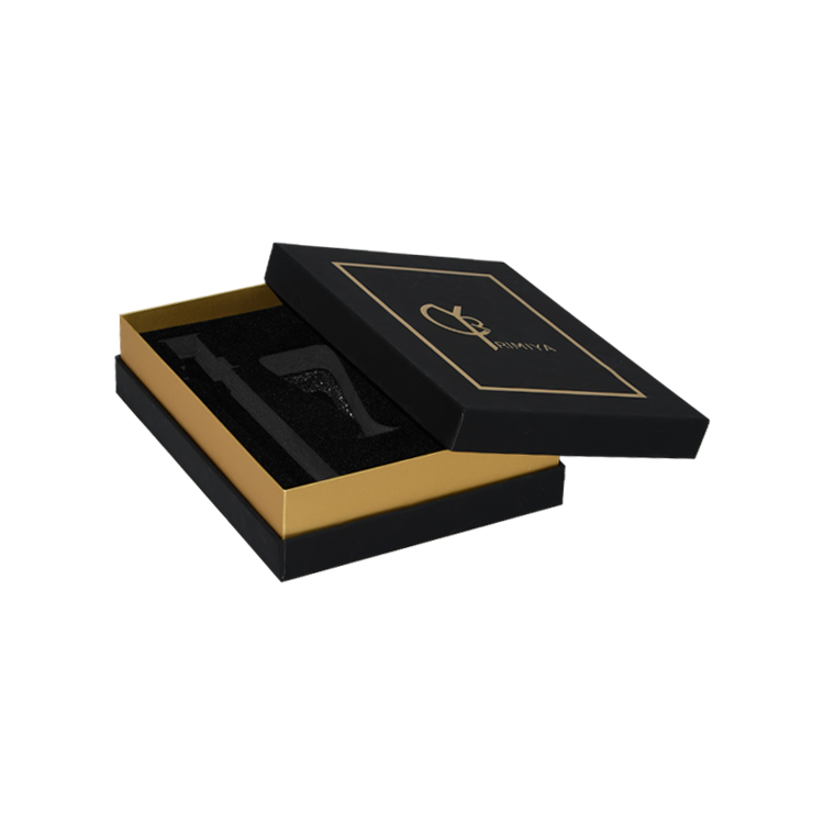 Индивидуальные жесткие телескопические картонные подарочные коробки для упаковки макияжа с держателем из бархатной пены  
