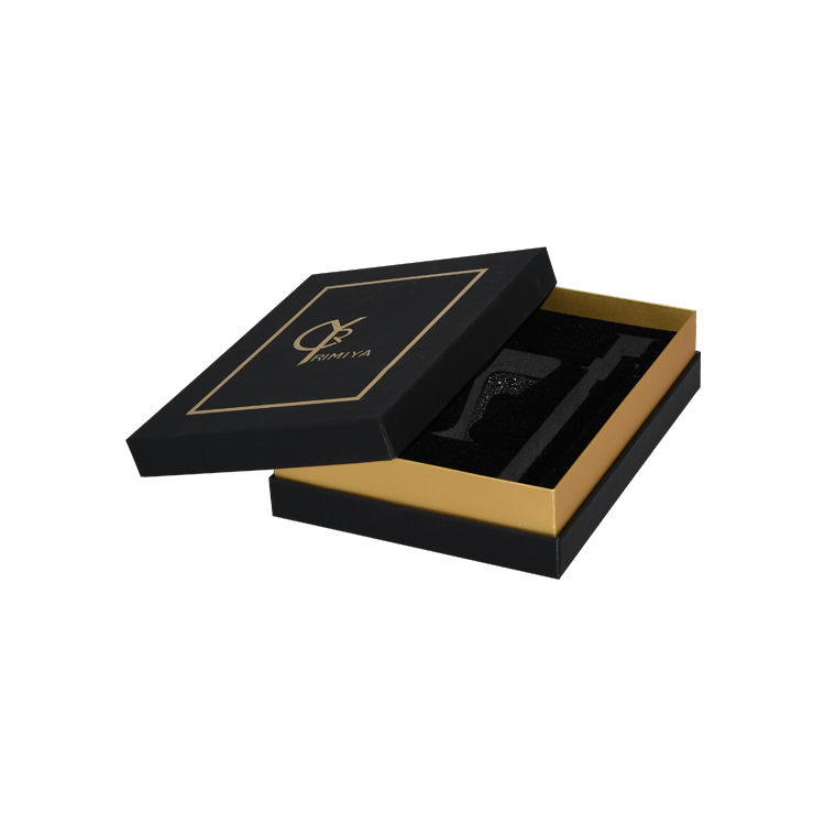 Индивидуальные жесткие телескопические картонные подарочные коробки для упаковки макияжа с держателем из бархатной пены