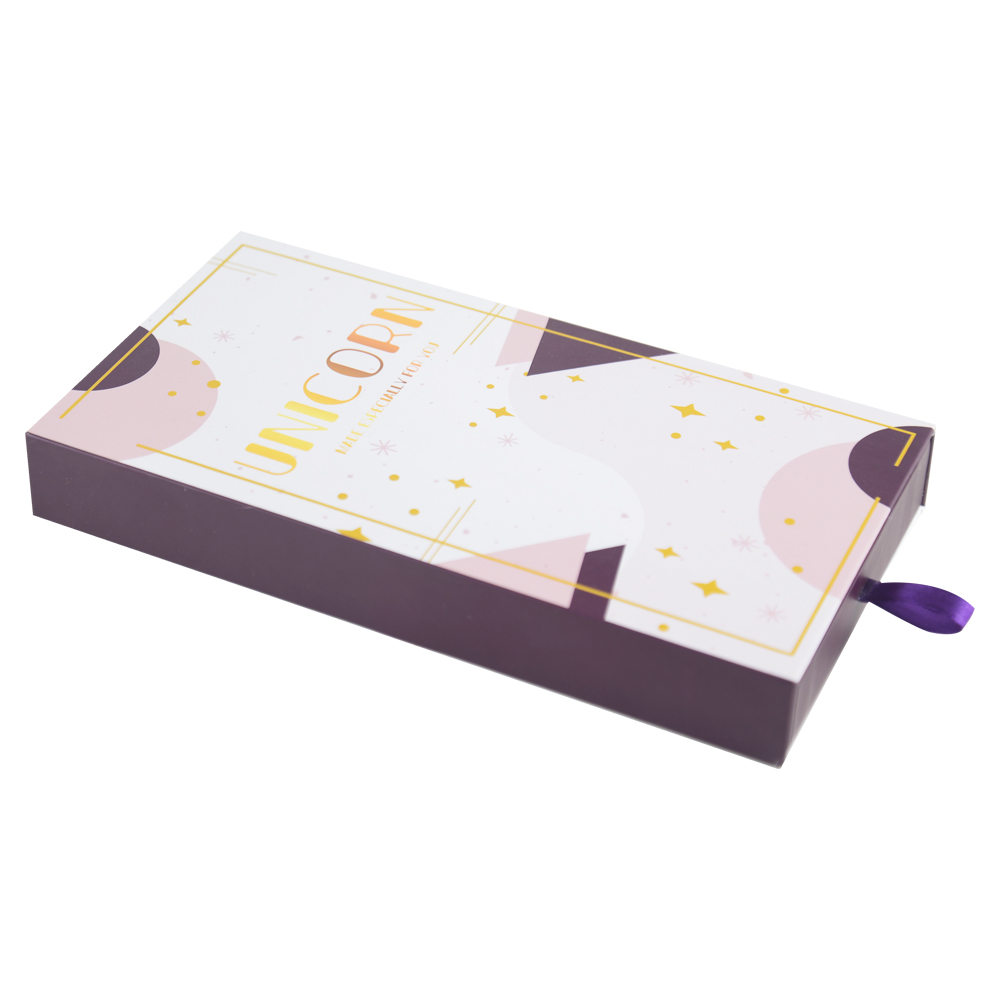 Premium Custom Rigid Setup Slide Drawer Style Cardboard Boxes Packaging with EVA Holder and Silk Handle  