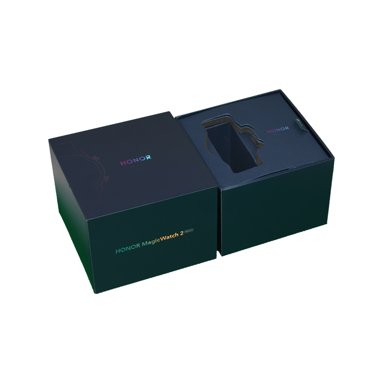 Boîtes faites à la main adaptées aux besoins du client de solutions d'emballage Boîte-cadeau de papier d'emballage de montre intelligente avec le logo olographe