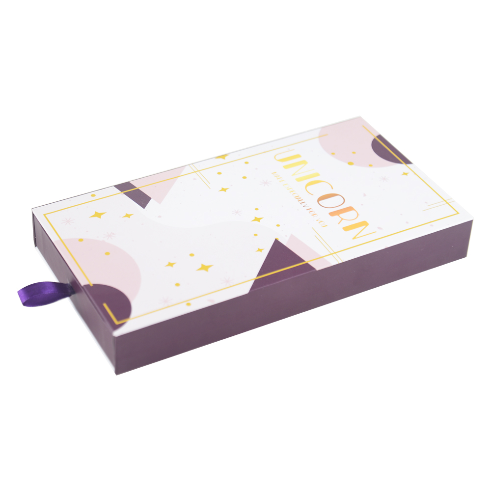 Premium Custom Rigid Setup Slide Drawer Style Cardboard Boxes Packaging with EVA Holder and Silk Handle  