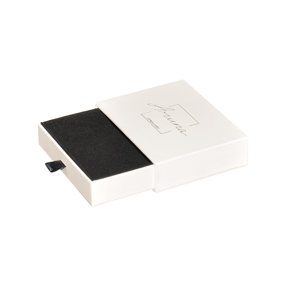 Best Customized Velvet Lined Paper Drawer Box für Schmuckverpackungen mit Ledertasche und geprägtem Logo  