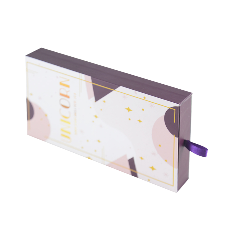 Scatole di cartone stile cassetto scorrevole con installazione rigida personalizzata premium con supporto in EVA e manico in seta  