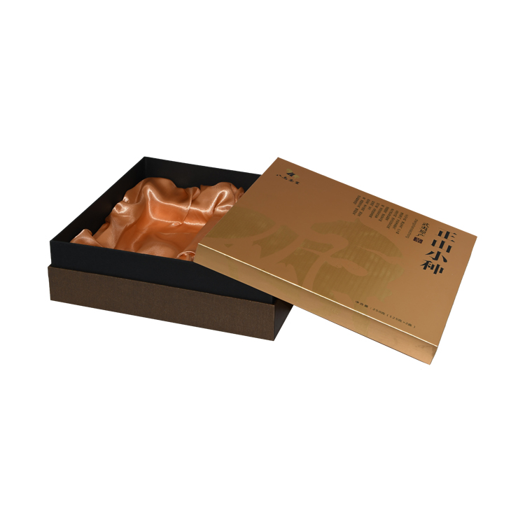 Fancy Paper Luxusverpackung Geschenkboxen Deckel und Basis Geschenkboxen für Artisan Tee Verpackung mit Satinhalter  