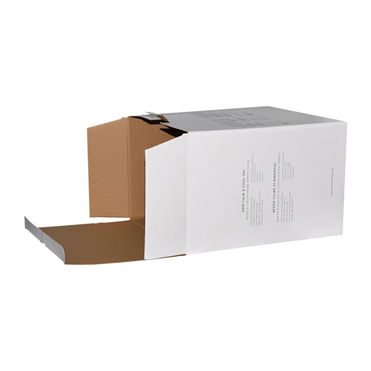  Günstigster Preis Individuell bedruckte weiße Wellpappenverpackungen für Versand und Lieferung mit Roségold-Logo  