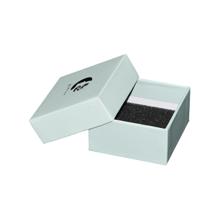  Изготовленное на заказ картонное кольцо, браслет, серьга, ожерелье, подарочная упаковка для ювелирных изделий, с черным логотипом для горячего тиснения фольгой  