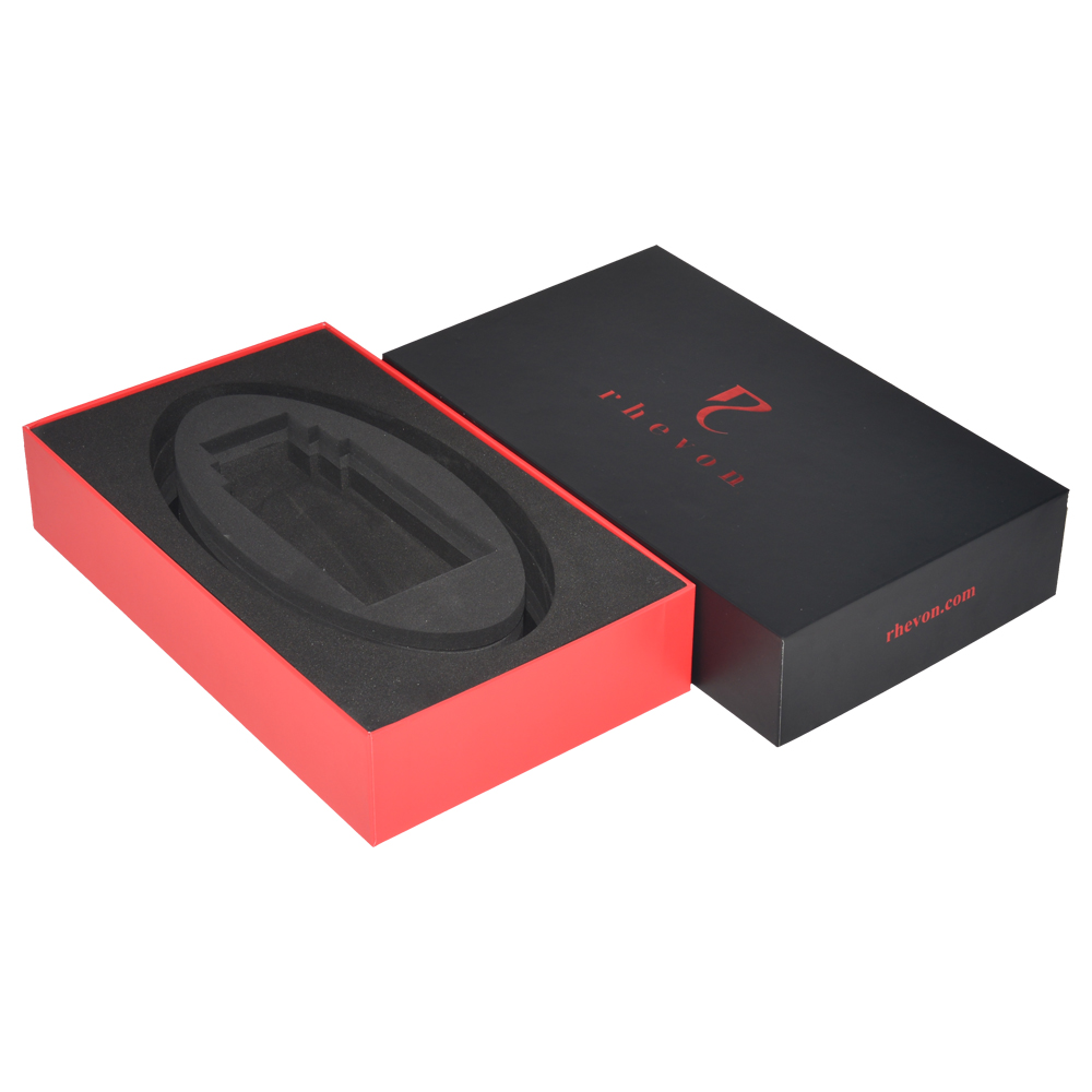 Boîtes-cadeaux de présentation rigides de luxe pour hommes Emballage de ceinture avec support EVA et motifs d'estampage à chaud