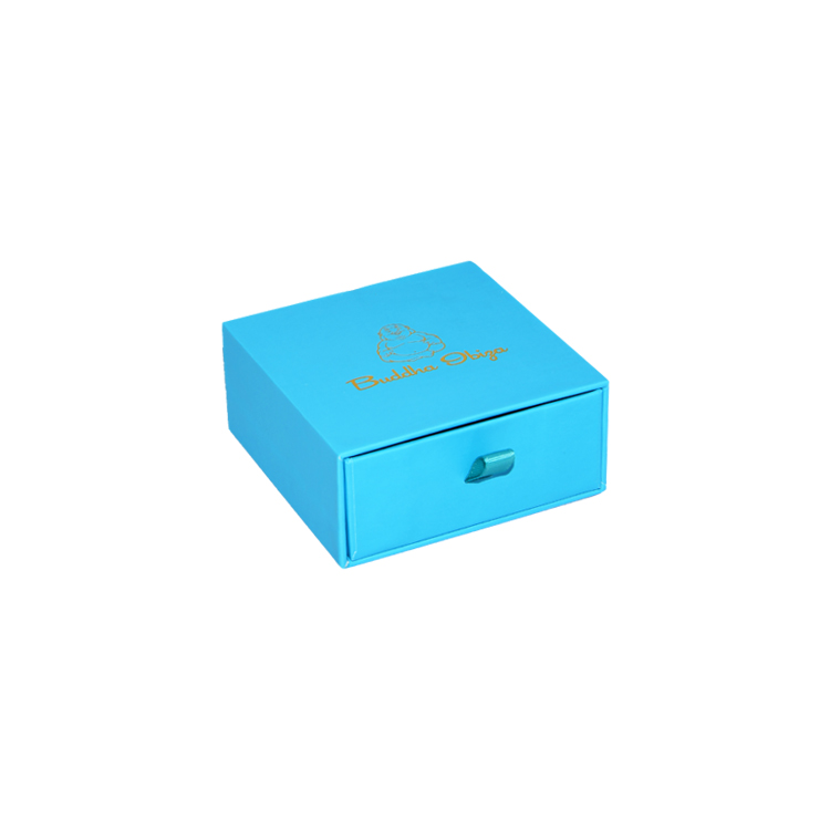 Custom Rigid Cardboard Slide Open Drawer Boxes Packaging with Silk Handle and Gold Hot Foil Stamping Logo  