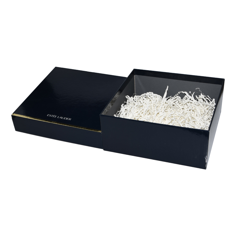 Boîtes d'emballage cadeau imprimées personnalisées Boîtes-cadeaux rigides de luxe avec papier de soie déchiqueté et ligne dorée  