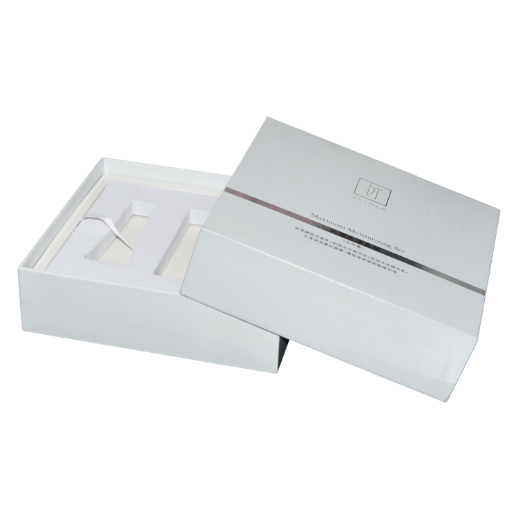  Competitive Custom Printing Rigid Cardboard Lid and Base Gift Box with Velvet Foam Holder for Cosmetics Packaging  