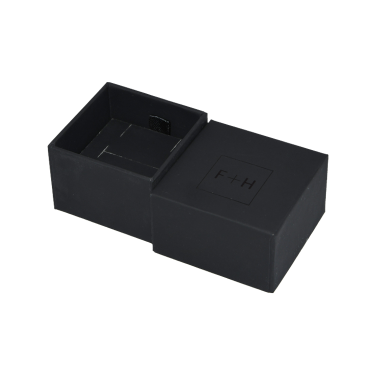  Best Quality Cheapest Price Soft Touch Paper Lid and Base Jewelry Boxes with Velvet Tray and Embossed Logo  