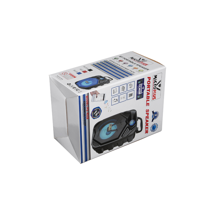 High Quality Printed Corrugated Paper Packaging Carton Boxes for Bluetooth Speaker with Glossy Lamination  