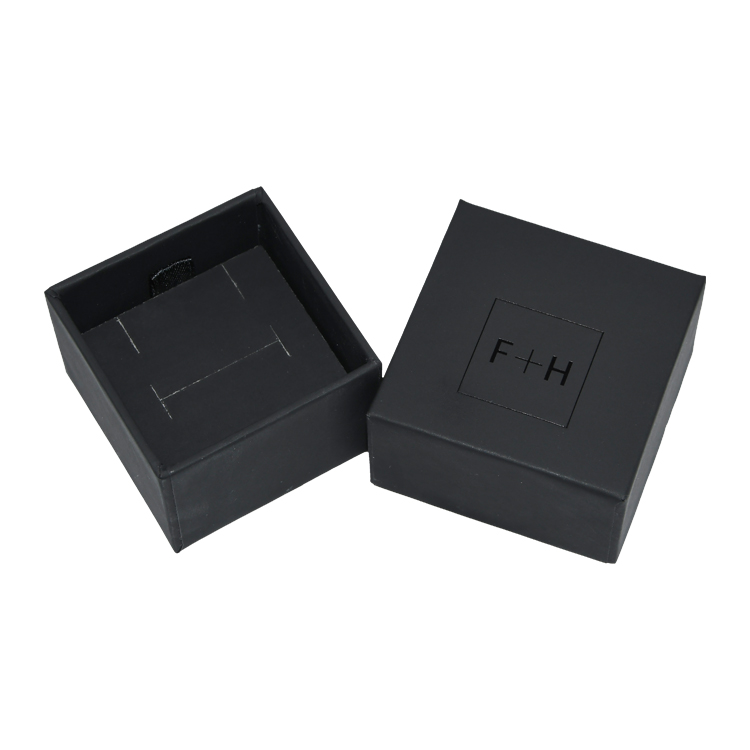  Best Quality Cheapest Price Soft Touch Paper Lid and Base Jewelry Boxes with Velvet Tray and Embossed Logo  