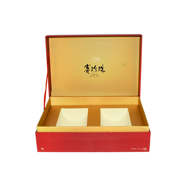  メーカーから直接最も安い価格と最高の品質でゴールドフォームホルダー付きの高級茶包装ボックス  