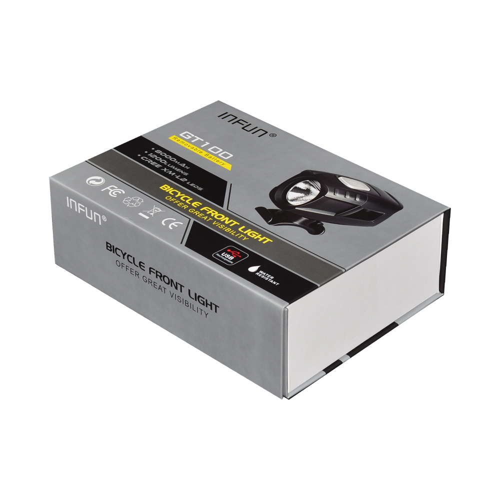  Kundenspezifisch bedruckte zusammenklappbare Geschenkbox mit Magnetverschluss für LED-Beleuchtungsverpackungen mit mattem Laminat  
