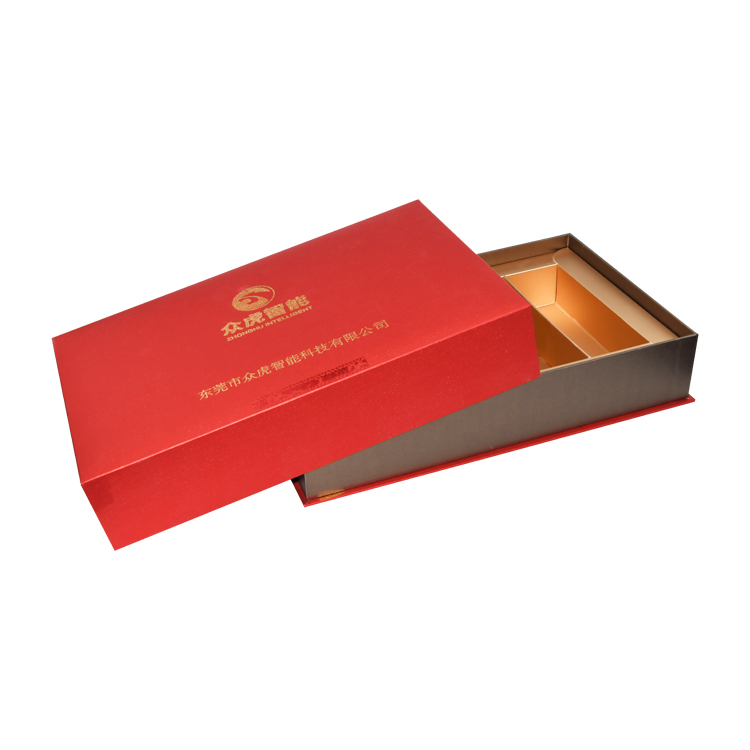  Boîte-cadeau d'emballage en papier fantaisie rigide de luxe de qualité supérieure avec estampage à chaud Glod et plateau en carton  