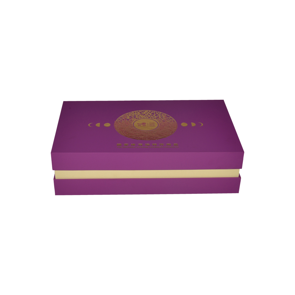 Boîtes d'épaule rigides Couvercle et boîte de base Couvercle de 2 pièces avec cou à épaules dénudées Boîte-cadeau rigide avec plateau en satin et logo doré  