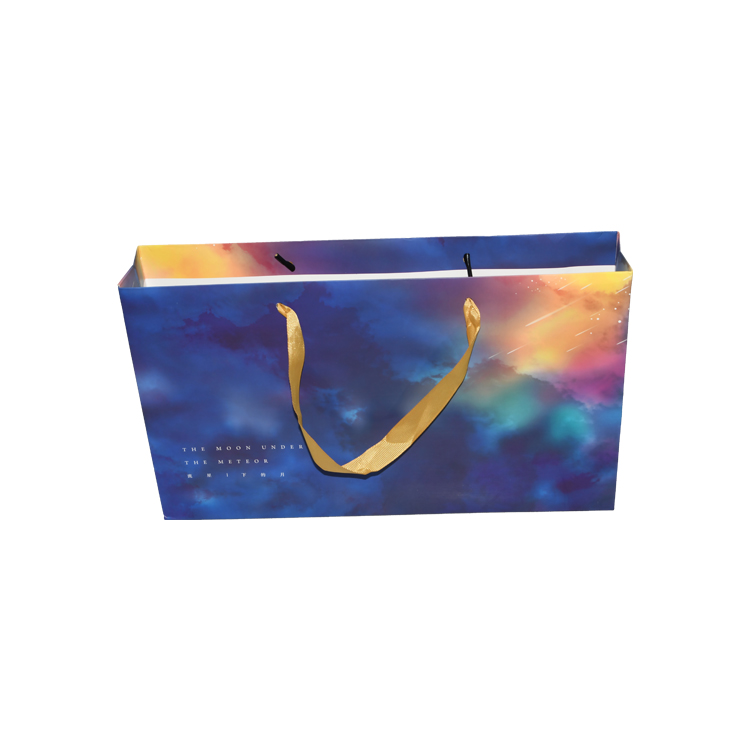  أكياس هدايا ورقية ترويجية للبيع بالتجزئة مع مقبض حريري بأحجام وألوان مخصصة  