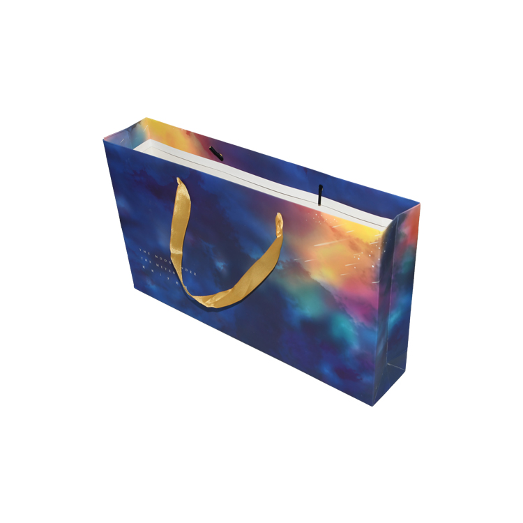  أكياس هدايا ورقية ترويجية للبيع بالتجزئة مع مقبض حريري بأحجام وألوان مخصصة  