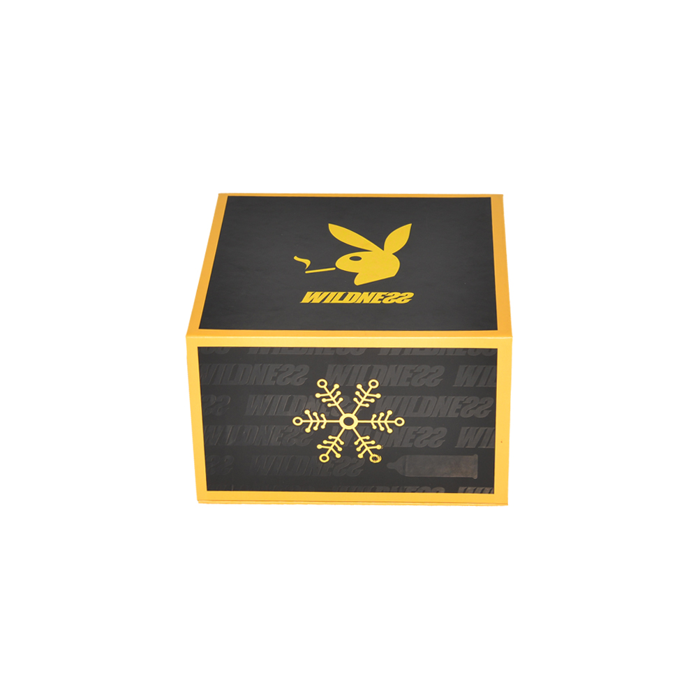 Boîte d'emballage de cadeau de jouet sexuel d'impression personnalisée au prix le plus bas avec fermeture magnétique et logo d'estampage à chaud en or  