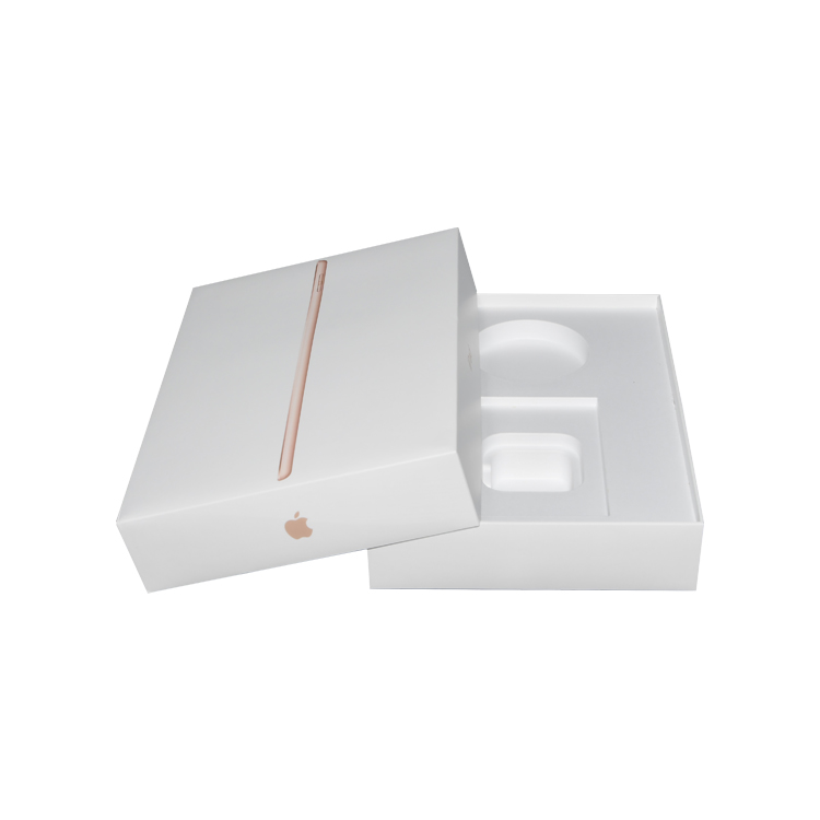  Крышка и нижняя подарочная коробка для потребительской электроники под индивидуальным брендом, пластиковый лоток и пятно УФ-логотип  