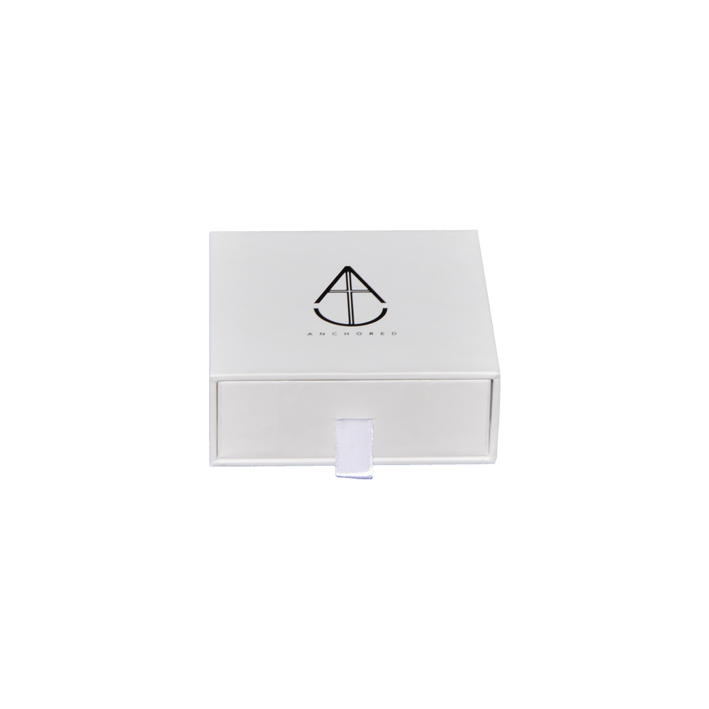 Armbänder Verpackungsbox, Halskette Verpackungsbox, bedruckte Schubladenbox für Schmuck mit silbernem Hot Foil Stamping Logo  