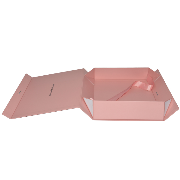  Boîtes faites sur commande d'extension de cheveux, emballage d'extension de cheveux de luxe, boîte d'emballage magnétique rose d'extensions de cheveux  