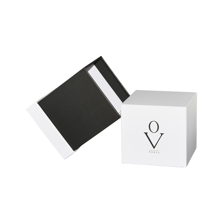  キャンドルギフトボックスパッケージ、カスタムラグジュアリーキャンドルギフトボックス、シルバーホットフォイルスタンピング付きカスタムキャンドルボックス  