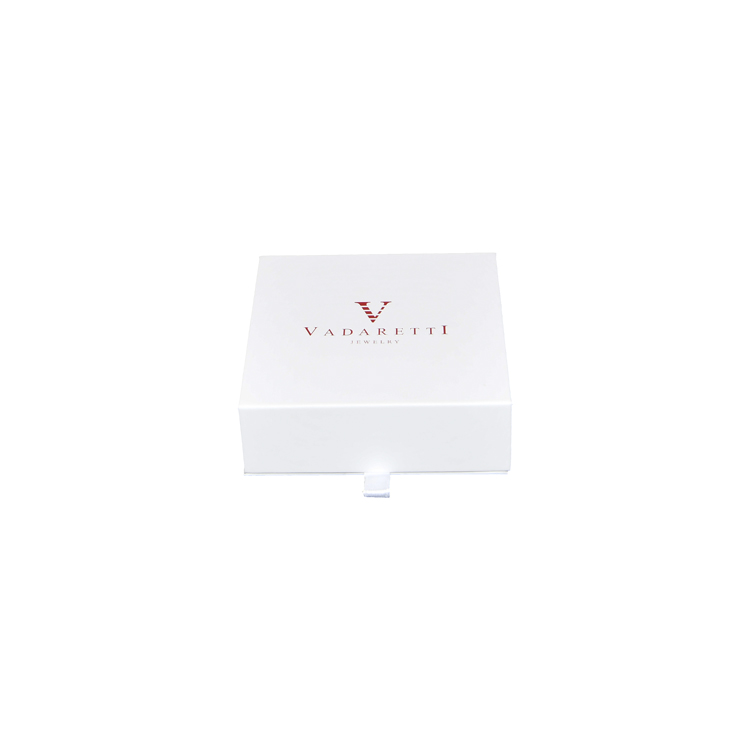  Matte White Magnetic Jewelry Papierverpackungsboxen mit Seidenband, Schmuckgeschenkbox mit Magnetverschluss  