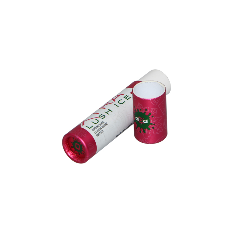 Scatole per tubi di carta cilindrica in cartone con stampa personalizzata di alta qualità per l'imballaggio della cartuccia della penna Vape  