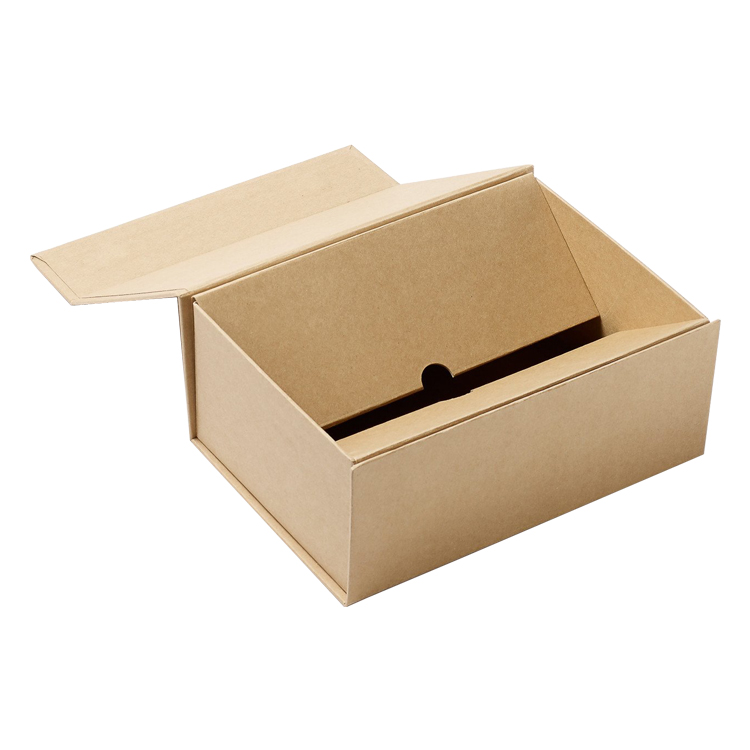 Caixas de presente dobráveis ecológicas, embalagens de caixas de presente dobráveis e caixas de presente magnéticas de papel Kraft natural