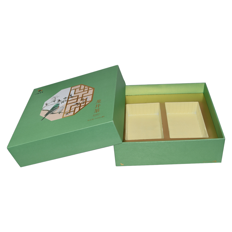 Emballage de luxe de boîte-cadeau de thé haut de gamme avec plateau en mousse, boîte d'emballage de thé imprimée personnalisée avec plateau en mousse
