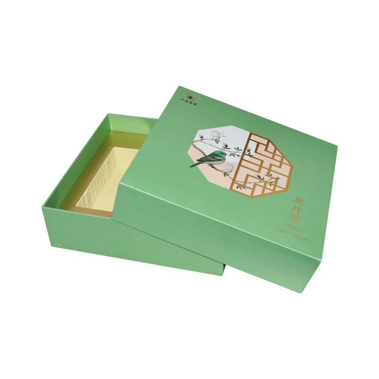 Confezione regalo di lusso per tè di fascia alta con vassoio in schiuma, confezione per tè stampata personalizzata con vassoio in schiuma  