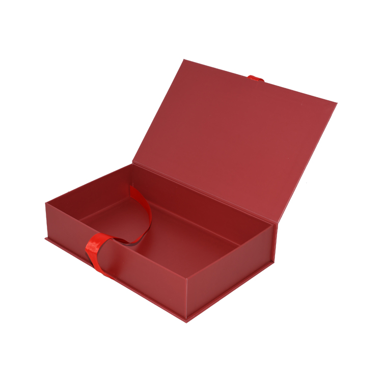 Flip Top Gift Box, Gift Box with Magnetic Closure, Magnetic Gift Box with Silk Ribbon and Hot Foil Stamping Logo  