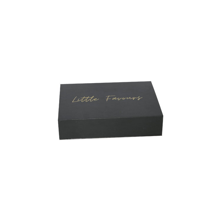  Confezione regalo nera opaca con coperchio magnetico, confezione regalo magnetica con vassoio in schiuma e stampa a caldo in oro  