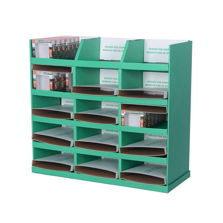 5 Layer Retail Cardboard Floor Display for Supermarket, 5 Layer Corrugated Carton Floor Display Rack Stand