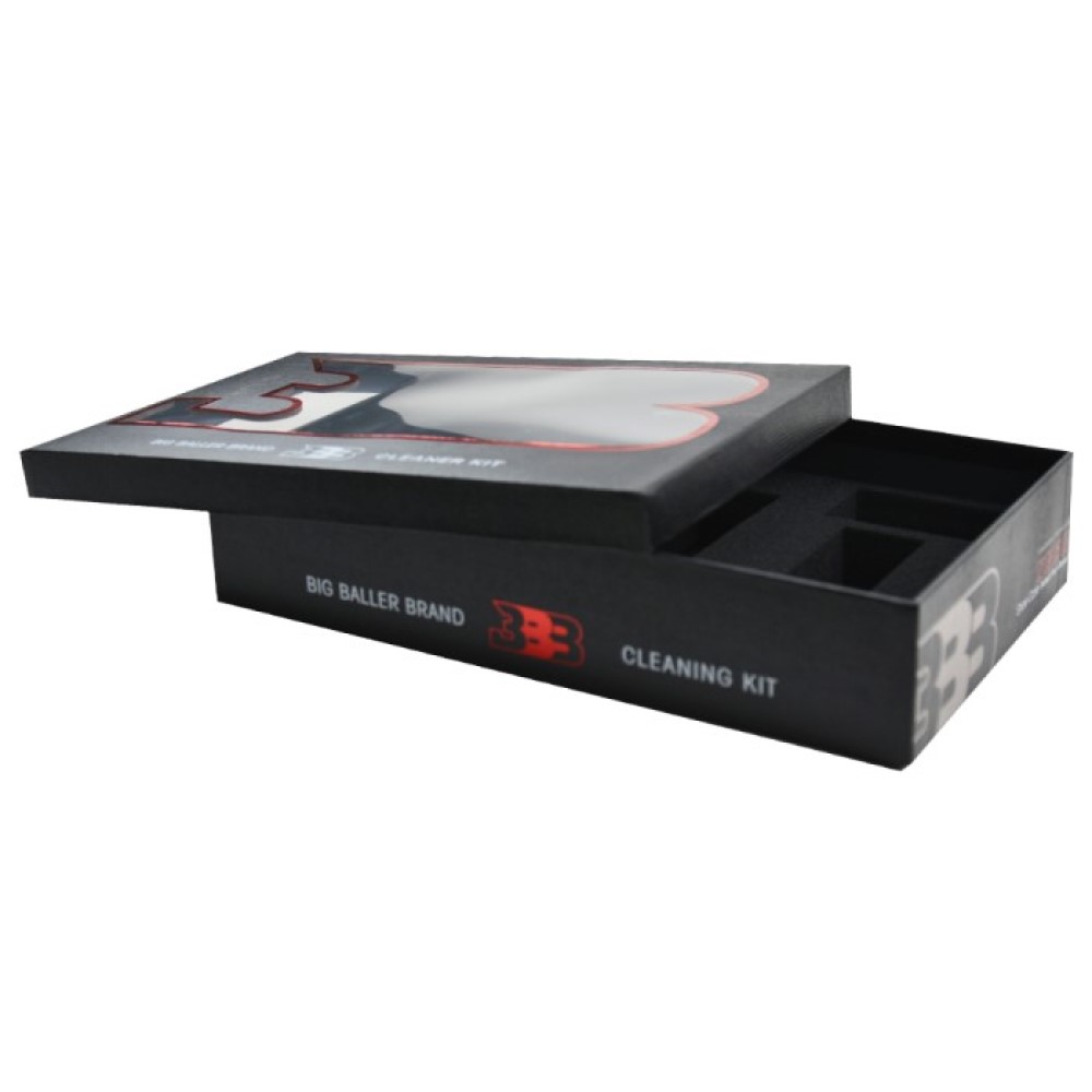  Starre Geschenkboxen aus Kunstleder, individuelles Logo Luxus-Geschenkbox aus schwarzem PU-Leder für das Schuhreinigungsset  