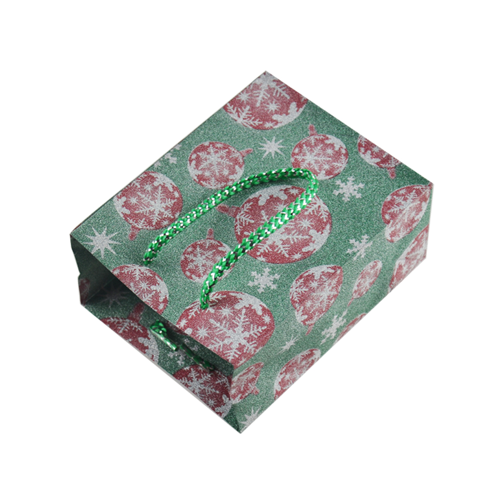  Блестящие бумажные хозяйственные сумки, индивидуальные блестящие бумажные пакеты, блестящие подарочные пакеты на Рождество с веревочной ручкой  