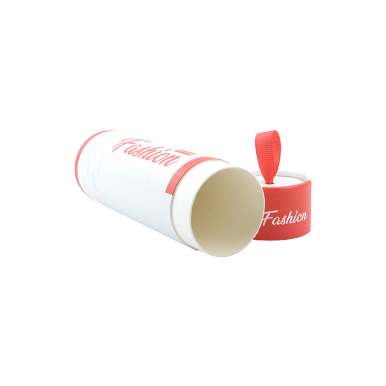  Scatola per imballaggio in tubo di cartone, tubo di cartone con scatola cilindrica in carta rotonda personalizzata con manico in seta sul coperchio  
