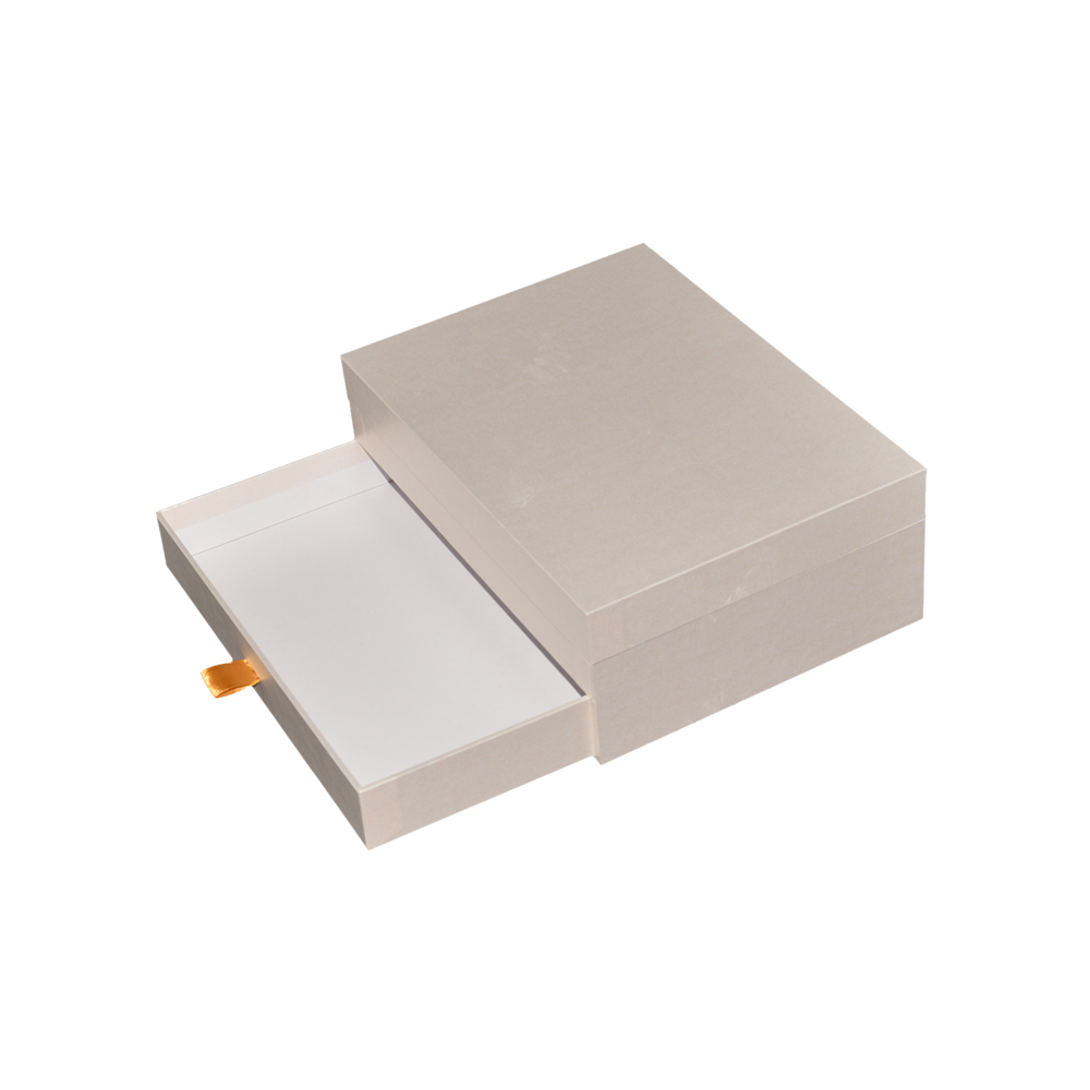  二層紙ギフトボックス、シルクリボン付きプリザーブドフラワー用カスタムパール紙ギフト包装ボックス  